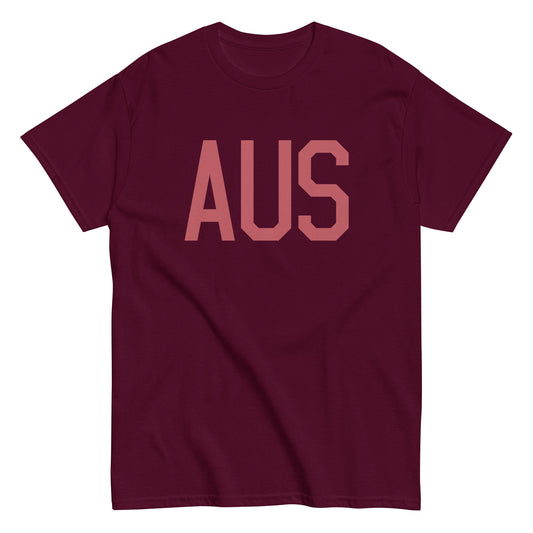 Aviation Enthusiast Men's Tee - Deep Pink Graphic • AUS Austin • YHM Designs - Image 01