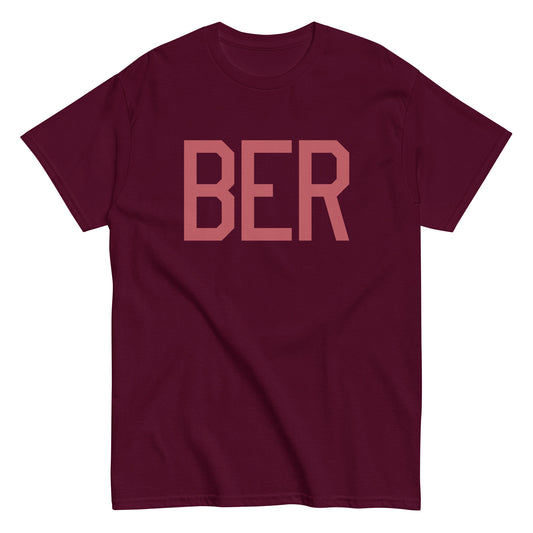 BER Berlin Men's T-Shirt • Air Force Lettering in Deep Pink • YHM Designs - Image 01