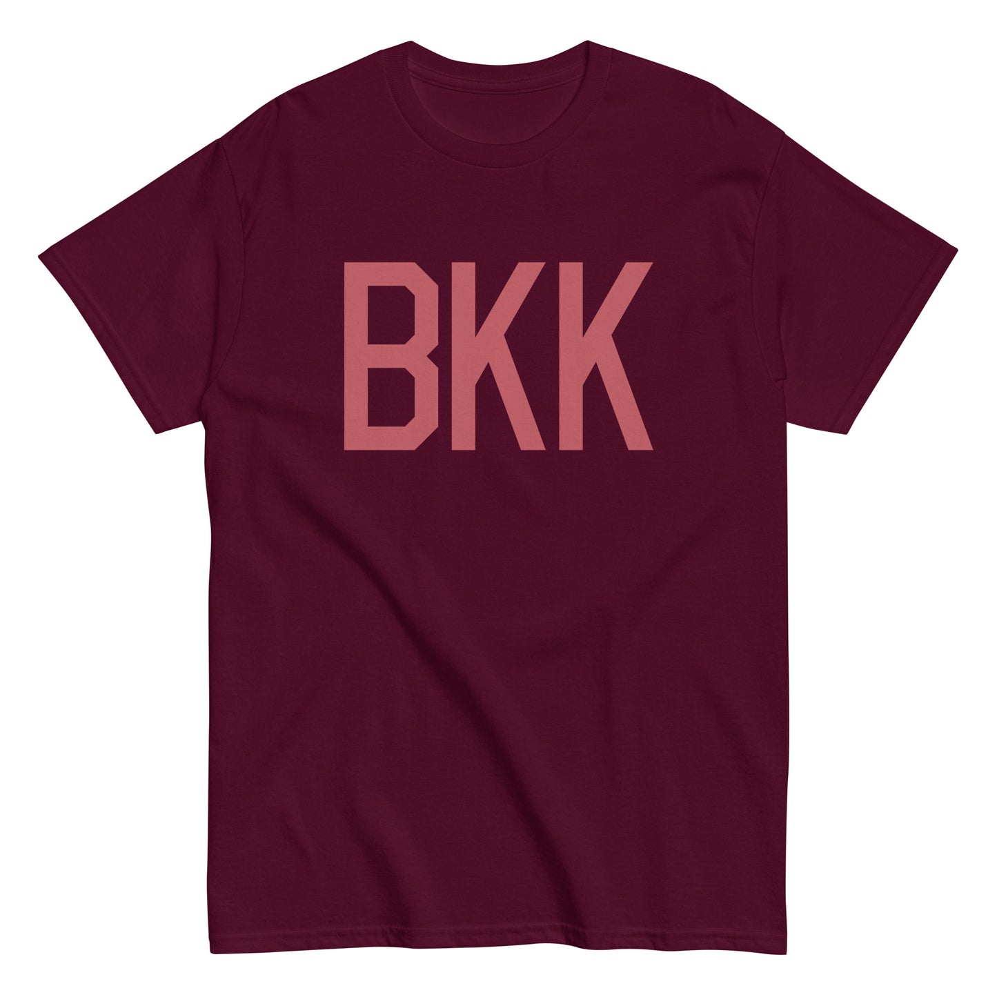 Aviation Enthusiast Men's Tee - Deep Pink Graphic • BKK Bangkok • YHM Designs - Image 01