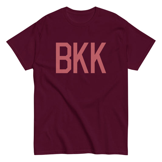 BKK Bangkok Men's T-Shirt • Air Force Lettering in Deep Pink • YHM Designs - Image 01