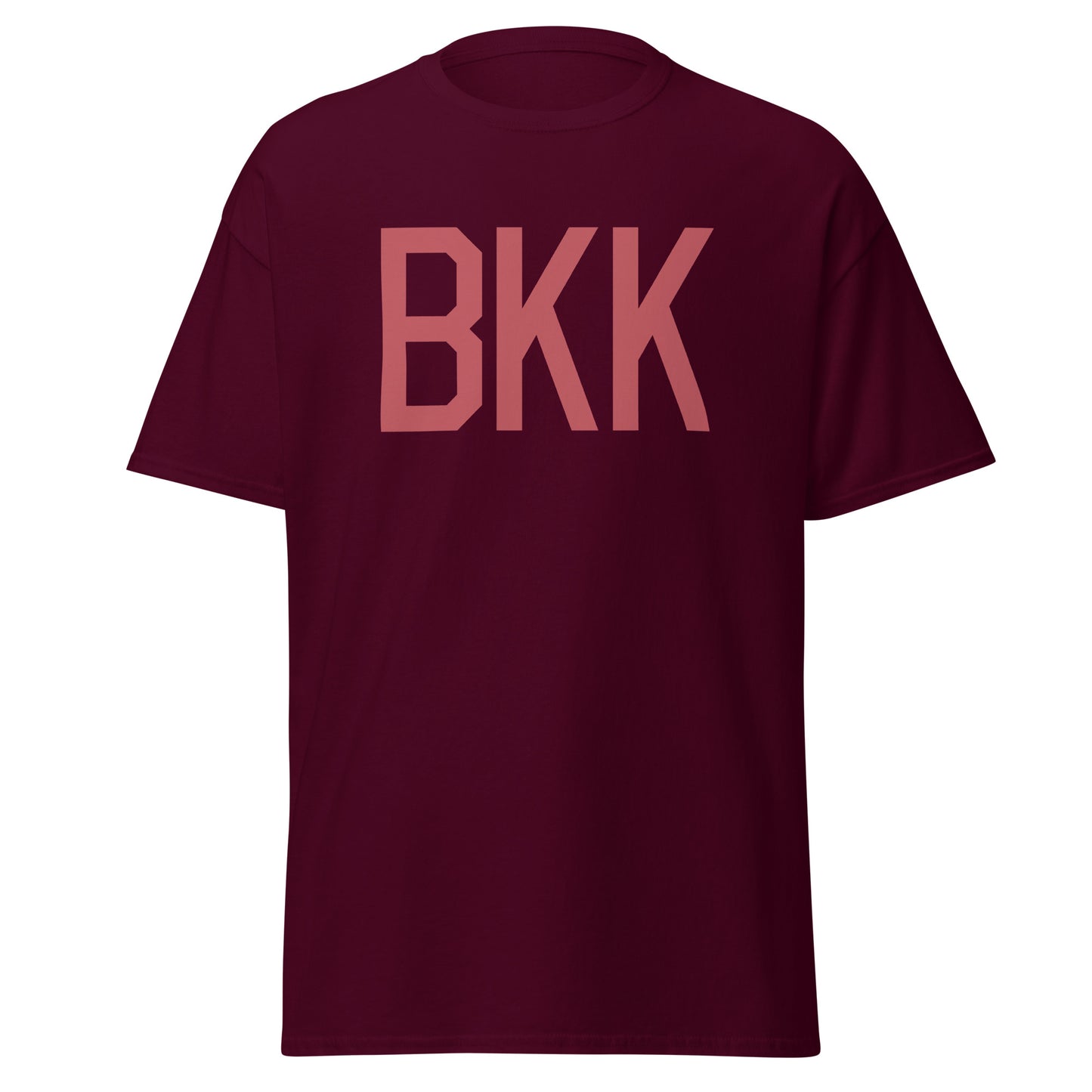 Aviation Enthusiast Men's Tee - Deep Pink Graphic • BKK Bangkok • YHM Designs - Image 05