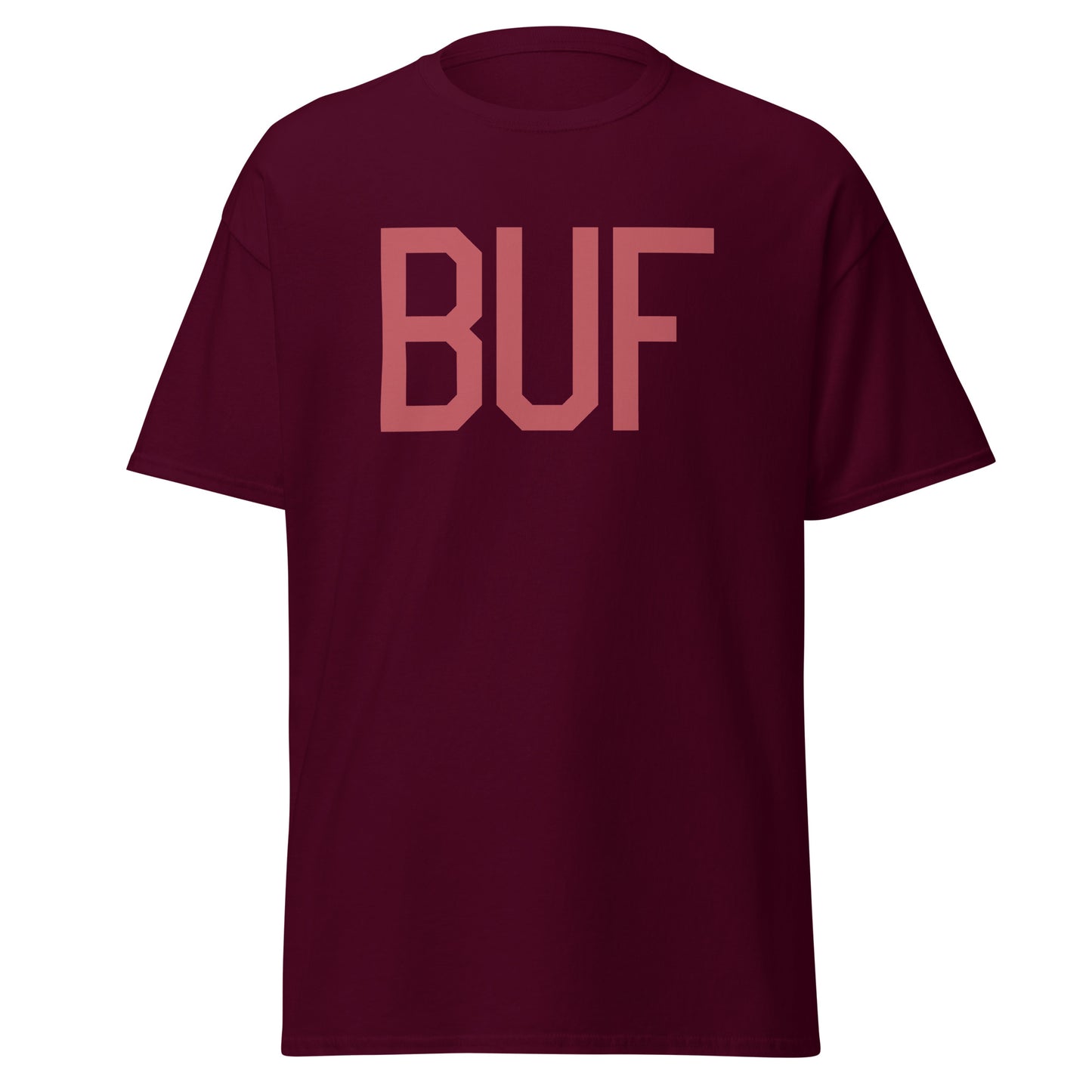 Aviation Enthusiast Men's Tee - Deep Pink Graphic • BUF Buffalo • YHM Designs - Image 05