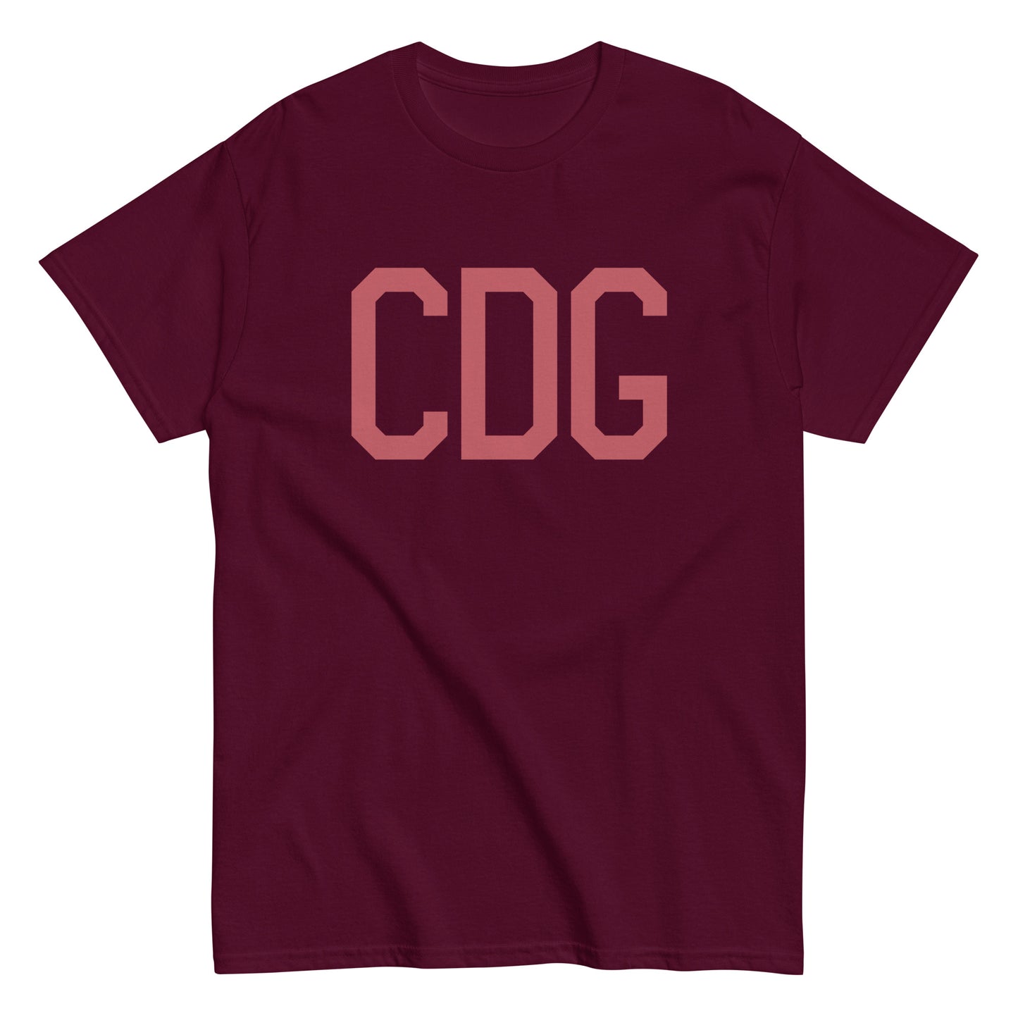 Aviation Enthusiast Men's Tee - Deep Pink Graphic • CDG Paris • YHM Designs - Image 01