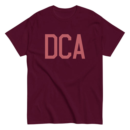 DCA Washington Men's T-Shirt • Air Force Lettering in Deep Pink • YHM Designs - Image 01