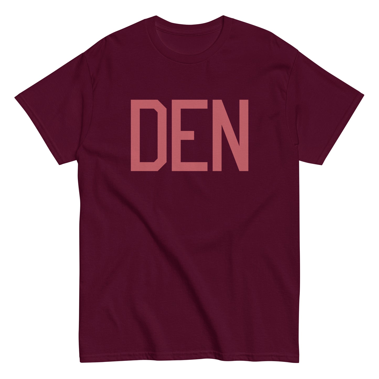 Aviation Enthusiast Men's Tee - Deep Pink Graphic • DEN Denver • YHM Designs - Image 01