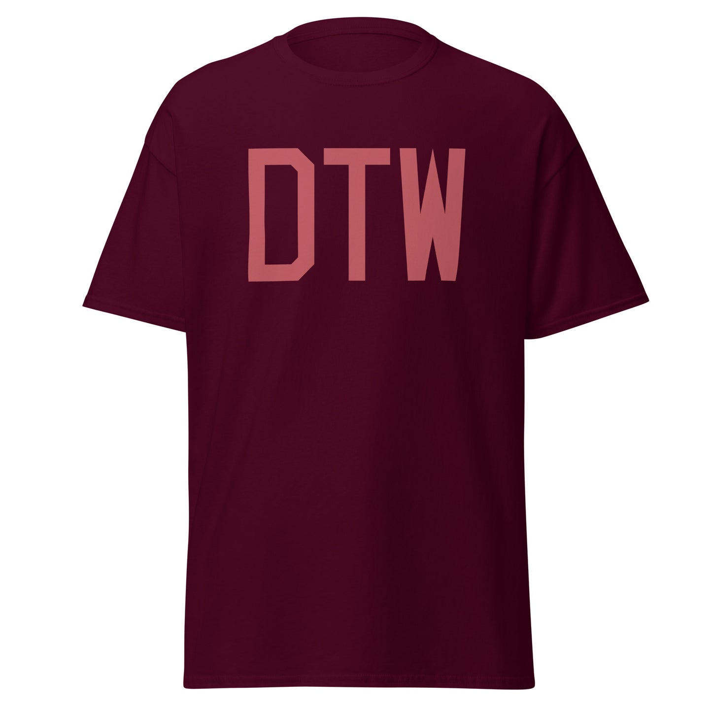 Aviation Enthusiast Men's Tee - Deep Pink Graphic • DTW Detroit • YHM Designs - Image 05