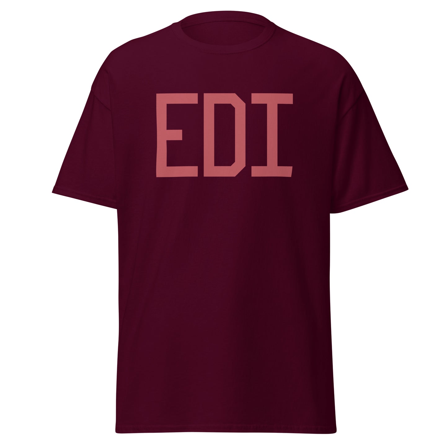 EDI Edinburgh Men's T-Shirt • Air Force Lettering in Deep Pink • YHM Designs - Image 05