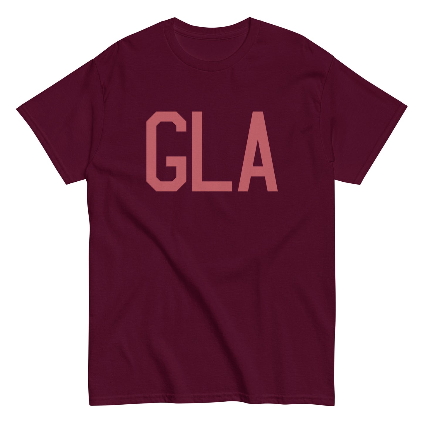 Aviation Enthusiast Men's Tee - Deep Pink Graphic • GLA Glasgow • YHM Designs - Image 01