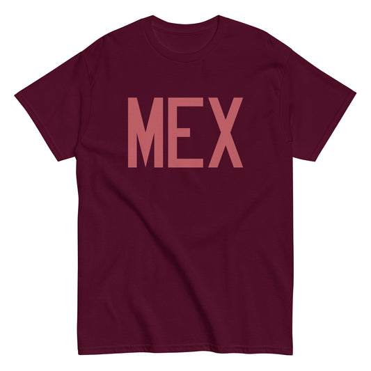 Aviation Enthusiast Men's Tee - Deep Pink Graphic • MEX Mexico City • YHM Designs - Image 01
