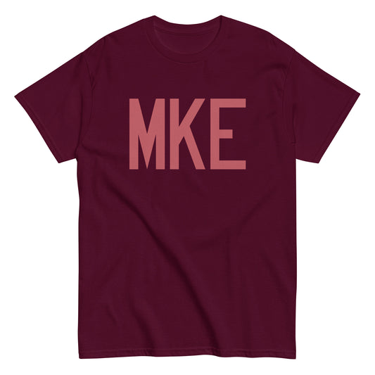 Aviation Enthusiast Men's Tee - Deep Pink Graphic • MKE Milwaukee • YHM Designs - Image 01