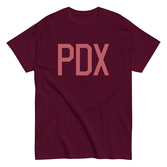Aviation Enthusiast Men's Tee - Deep Pink Graphic • PDX Portland • YHM Designs - Image 01