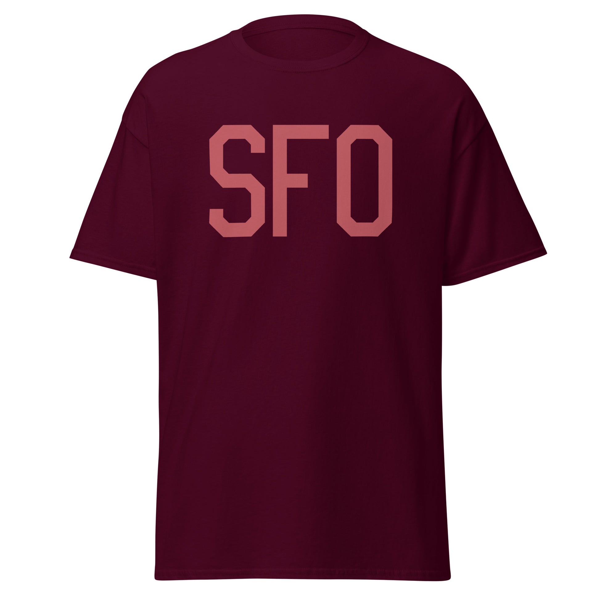 Aviation Enthusiast Men's Tee - Deep Pink Graphic • SFO San Francisco • YHM Designs - Image 05
