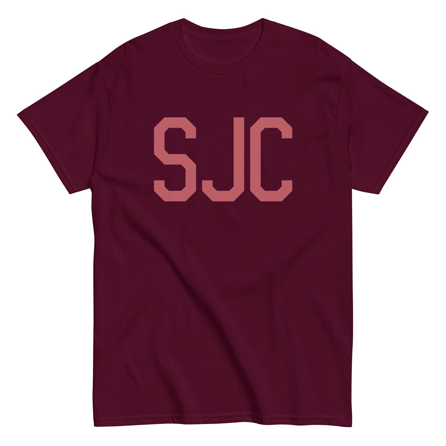 Aviation Enthusiast Men's Tee - Deep Pink Graphic • SJC San Jose • YHM Designs - Image 01