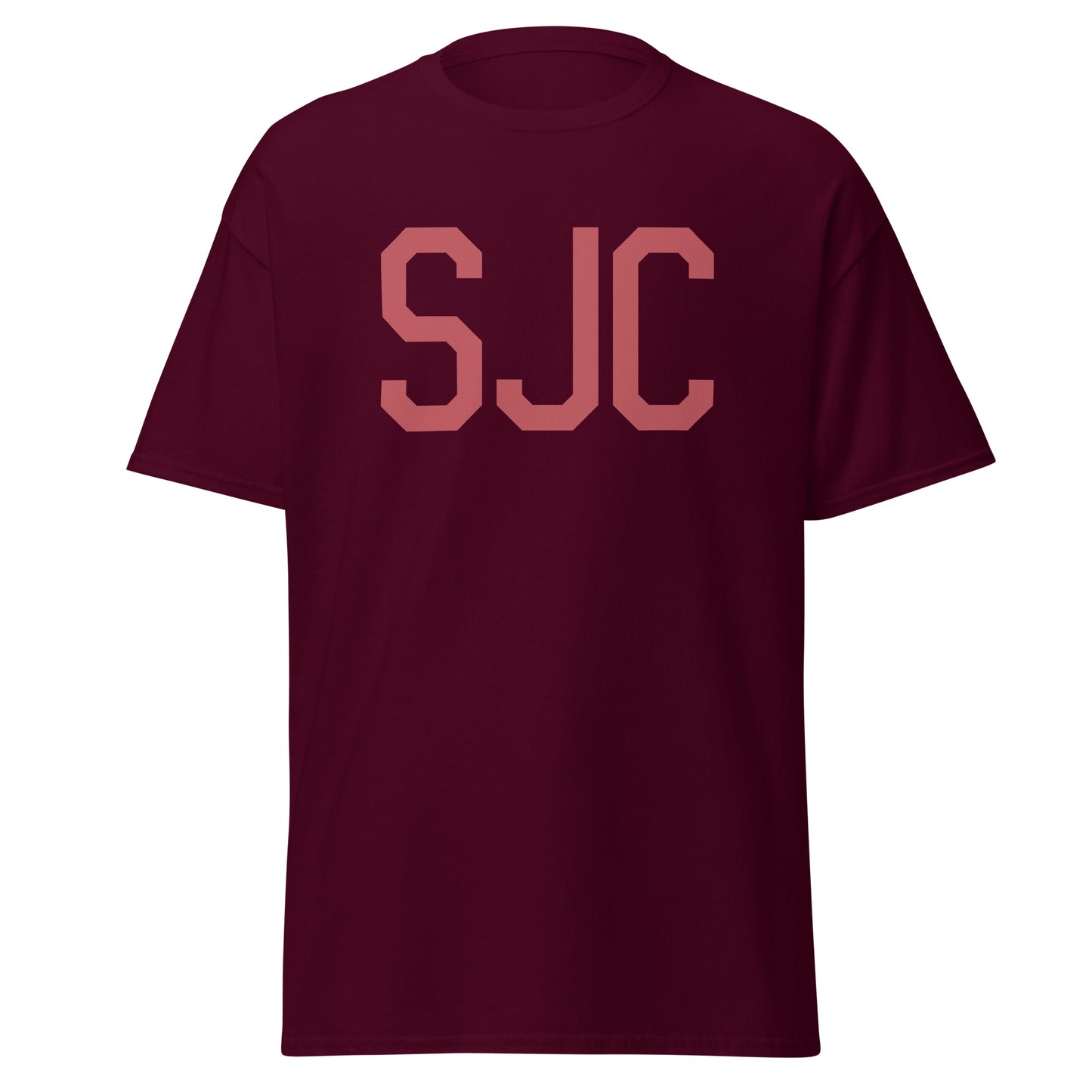 Aviation Enthusiast Men's Tee - Deep Pink Graphic • SJC San Jose • YHM Designs - Image 05