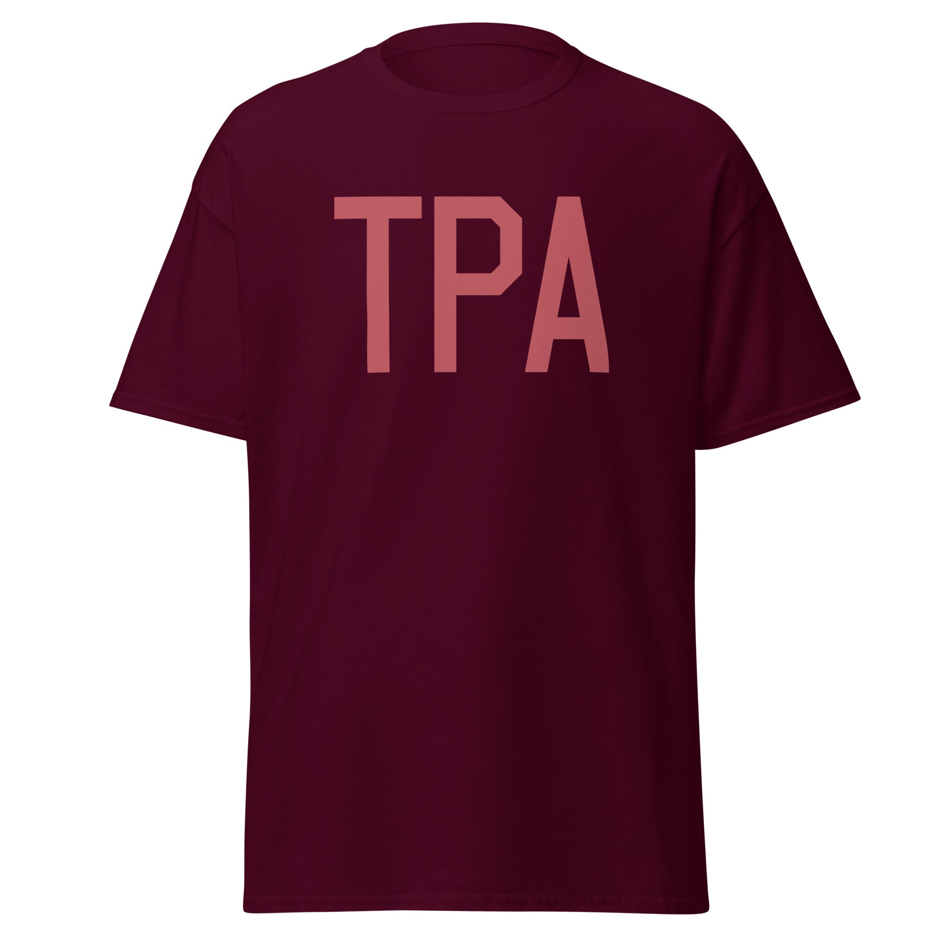 TPA Tampa Men's T-Shirt • Air Force Lettering in Deep Pink • YHM Designs - Image 05