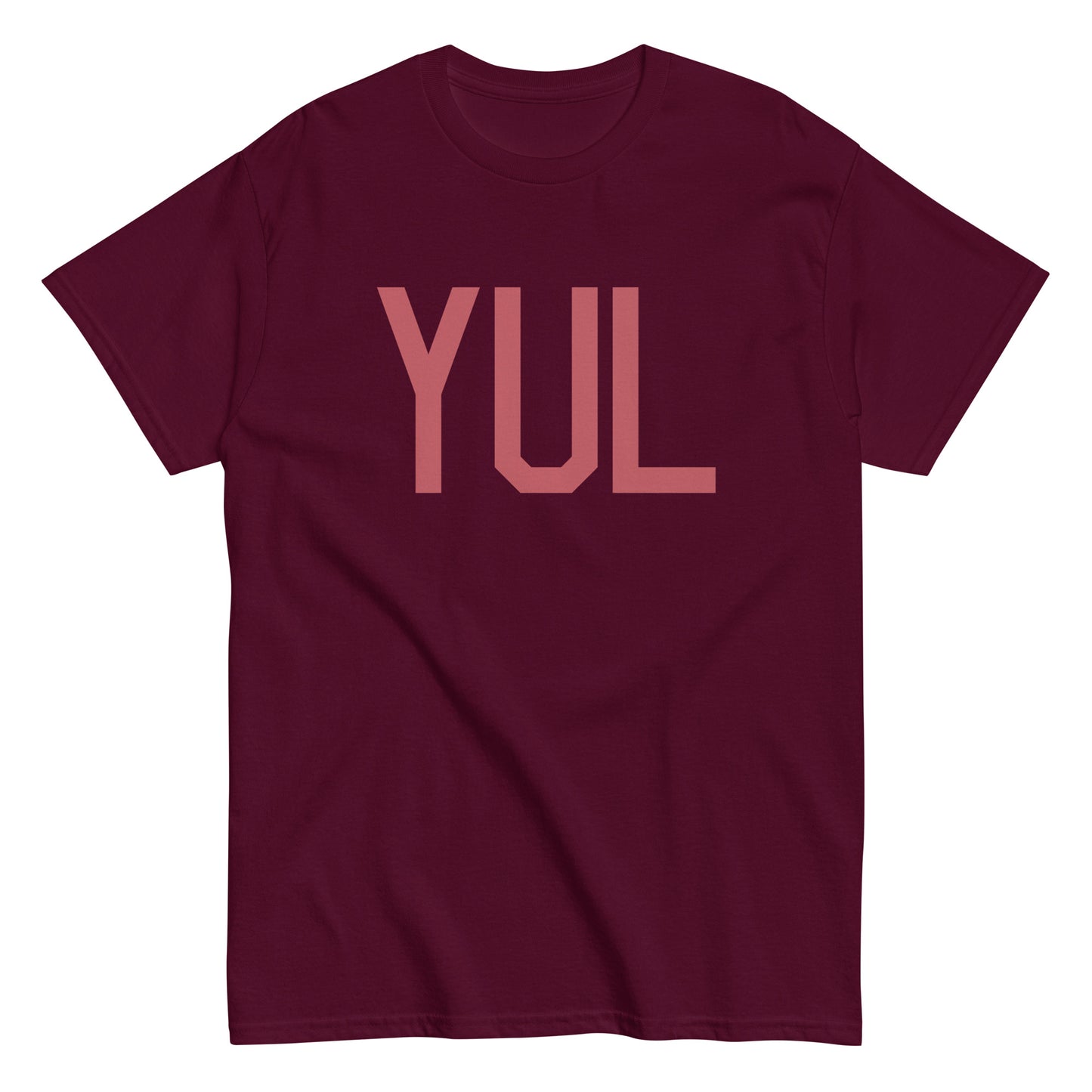 Aviation Enthusiast Men's Tee - Deep Pink Graphic • YUL Montreal • YHM Designs - Image 01
