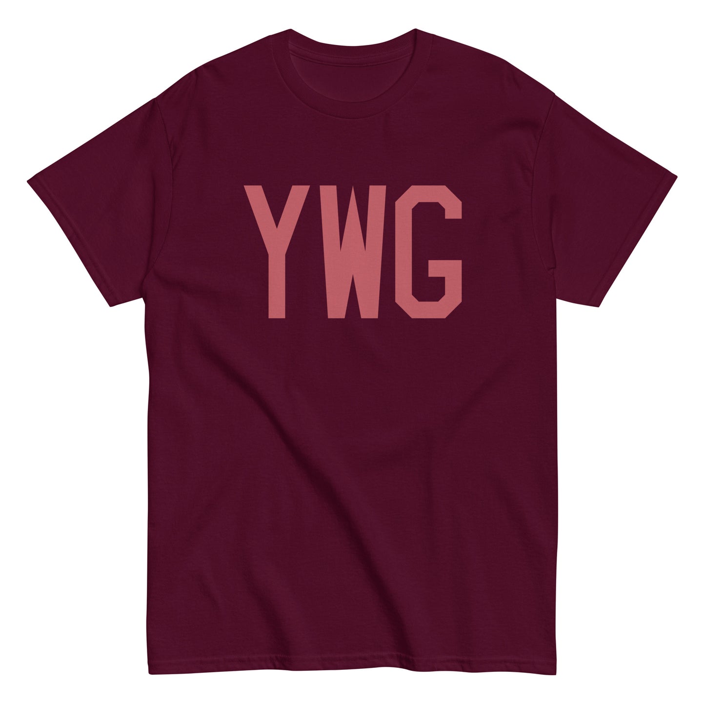 Aviation Enthusiast Men's Tee - Deep Pink Graphic • YWG Winnipeg • YHM Designs - Image 01