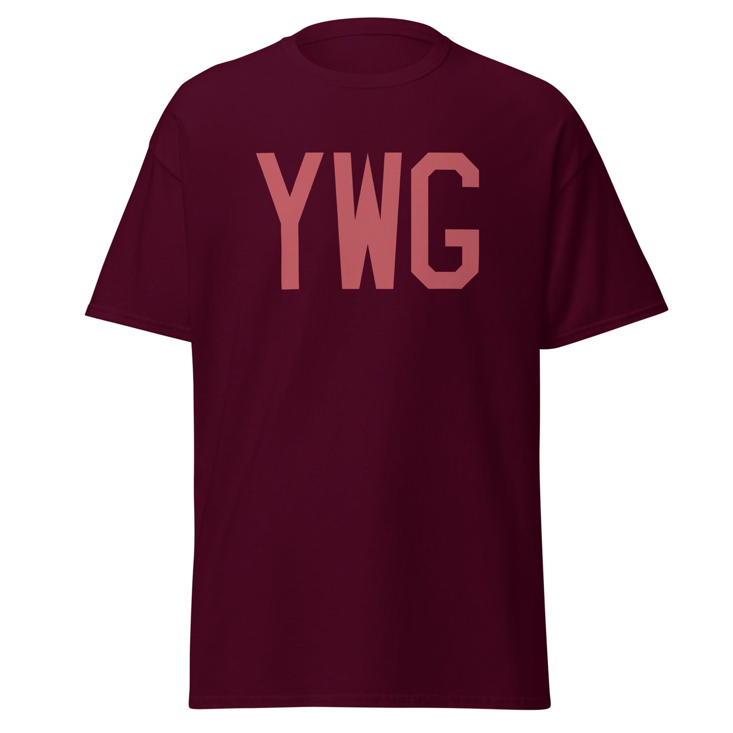 Aviation Enthusiast Men's Tee - Deep Pink Graphic • YWG Winnipeg • YHM Designs - Image 05