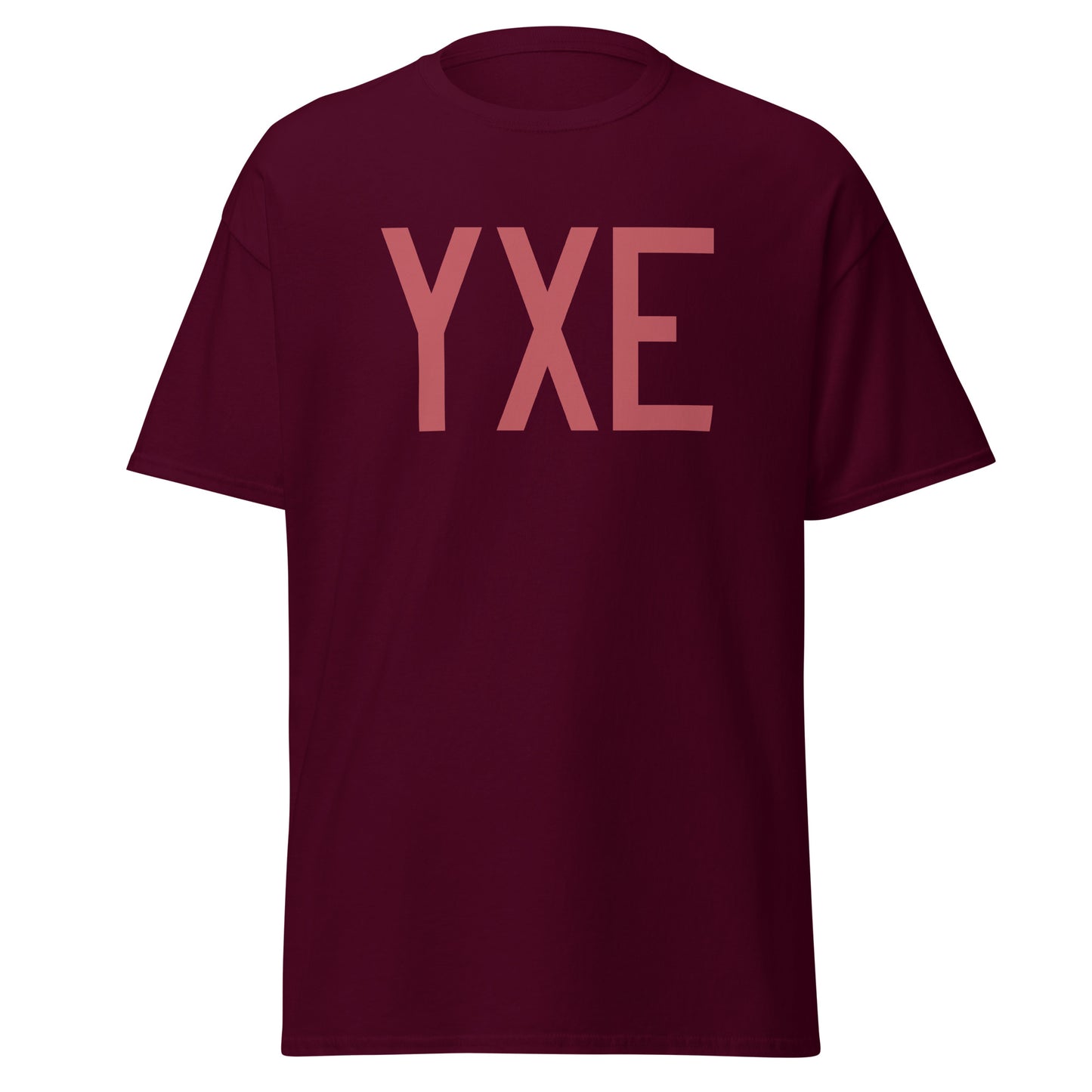 Aviation Enthusiast Men's Tee - Deep Pink Graphic • YXE Saskatoon • YHM Designs - Image 05