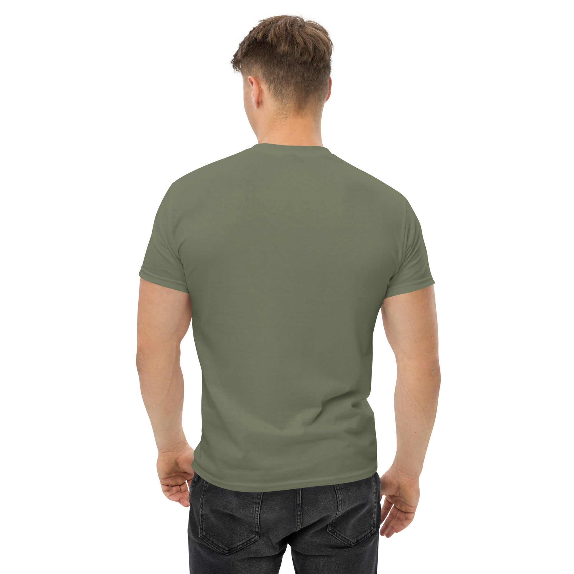Airport Code Men's T-Shirt - Brown Graphic • AUS Austin • YHM Designs - Image 04