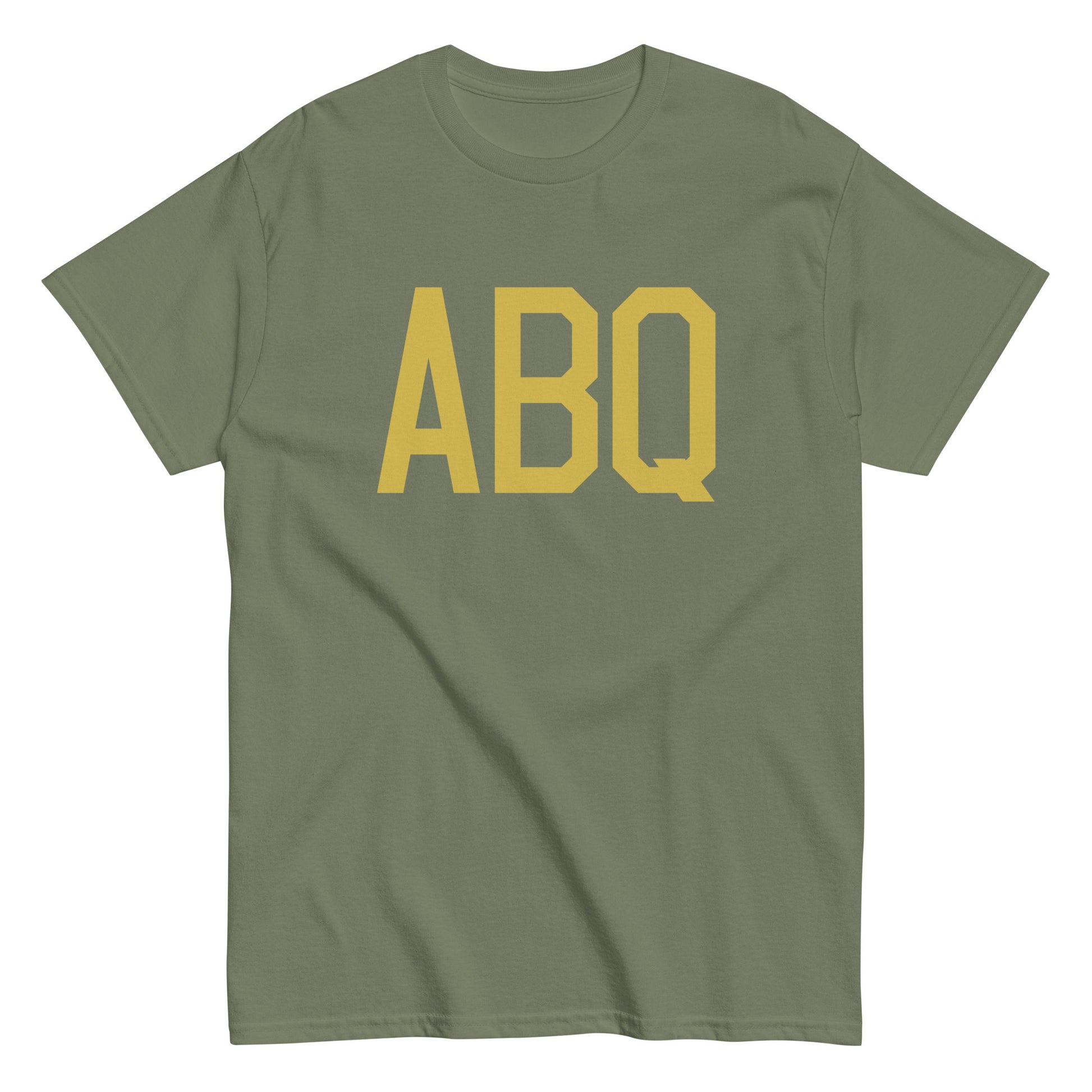 Aviation Enthusiast Men's Tee - Old Gold Graphic • ABQ Albuquerque • YHM Designs - Image 02