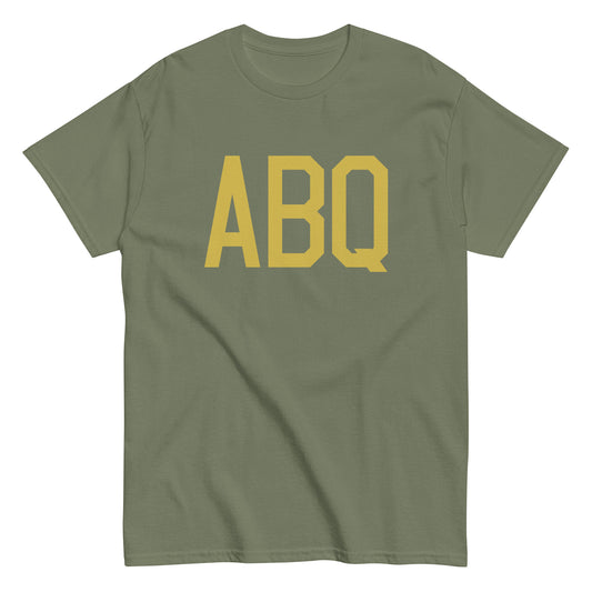 Aviation Enthusiast Men's Tee - Old Gold Graphic • ABQ Albuquerque • YHM Designs - Image 02