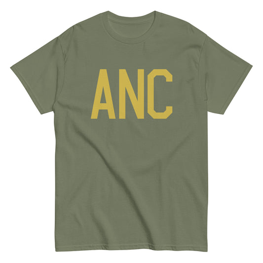 Aviation Enthusiast Men's Tee - Old Gold Graphic • ANC Anchorage • YHM Designs - Image 02