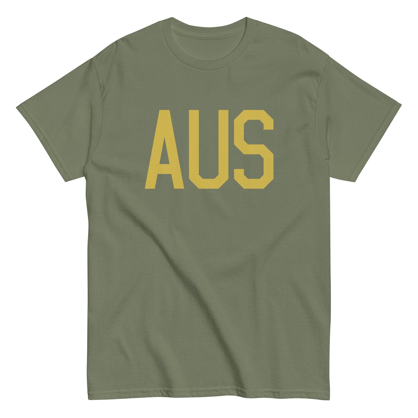 Aviation Enthusiast Men's Tee - Old Gold Graphic • AUS Austin • YHM Designs - Image 02