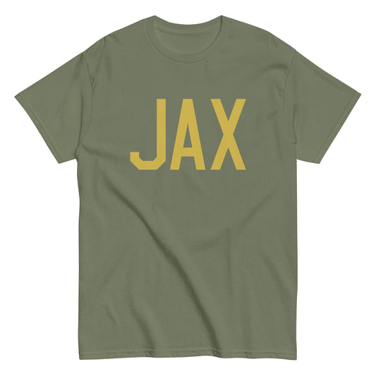Aviation Enthusiast Men's Tee - Old Gold Graphic • JAX Jacksonville • YHM Designs - Image 02