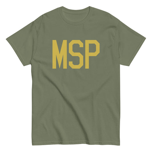 Aviation Enthusiast Men's Tee - Old Gold Graphic • MSP Minneapolis • YHM Designs - Image 02