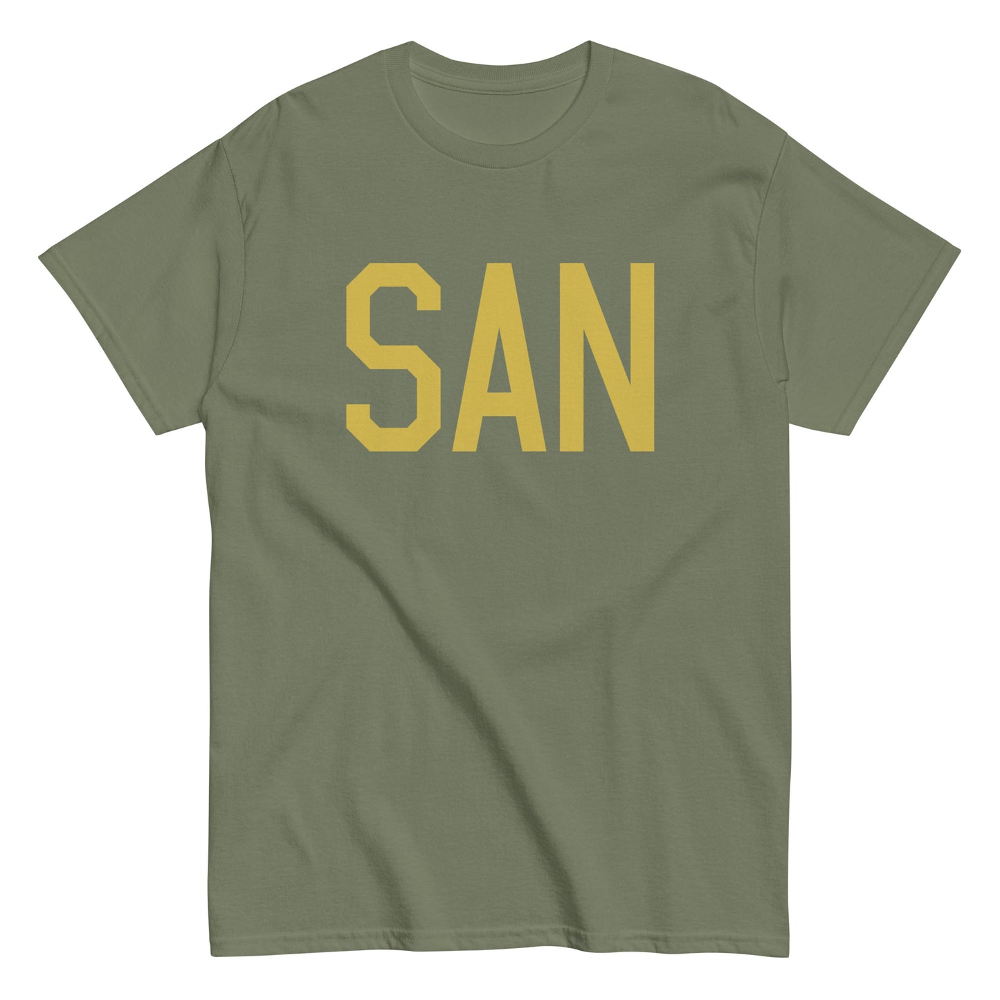 Aviation Enthusiast Men's Tee - Old Gold Graphic • SAN San Diego • YHM Designs - Image 02