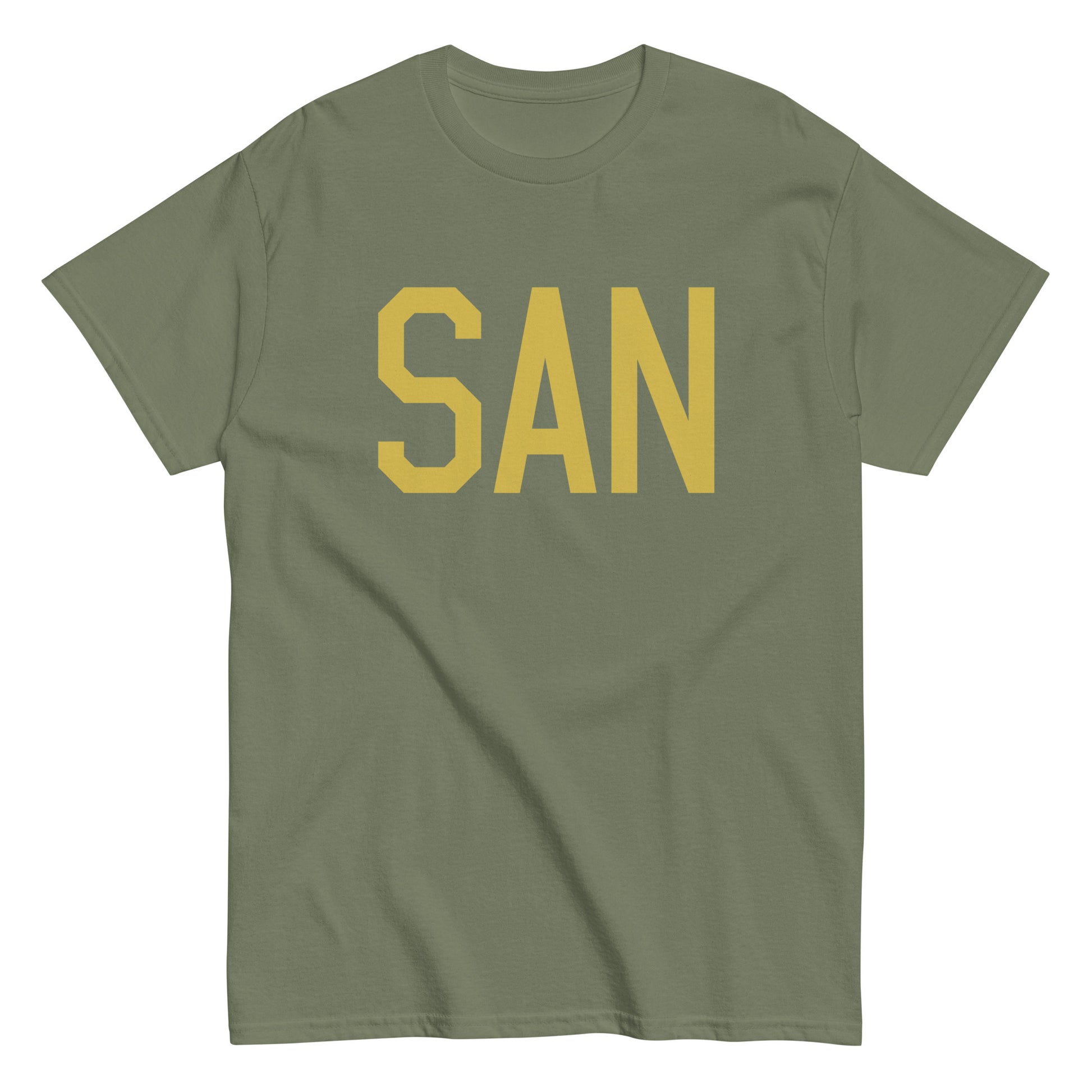 Aviation Enthusiast Men's Tee - Old Gold Graphic • SAN San Diego • YHM Designs - Image 02
