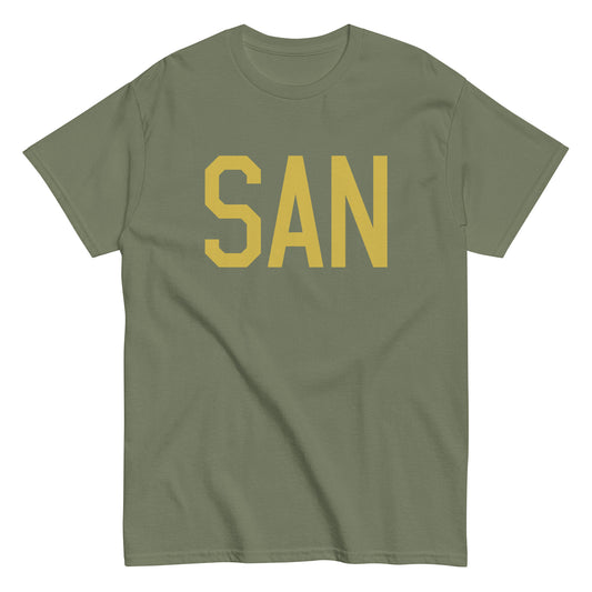 Aviation Enthusiast Men's Tee - Old Gold Graphic • SAN San Diego • YHM Designs - Image 02