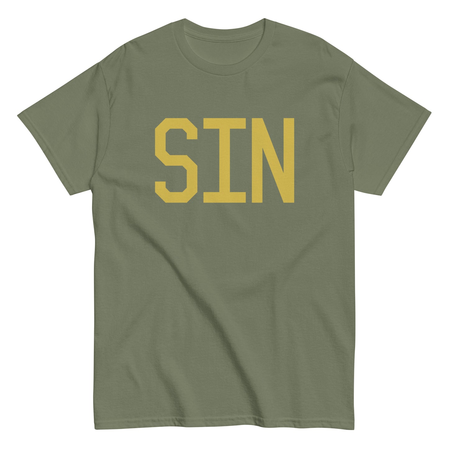 Aviation Enthusiast Men's Tee - Old Gold Graphic • SIN Singapore • YHM Designs - Image 02