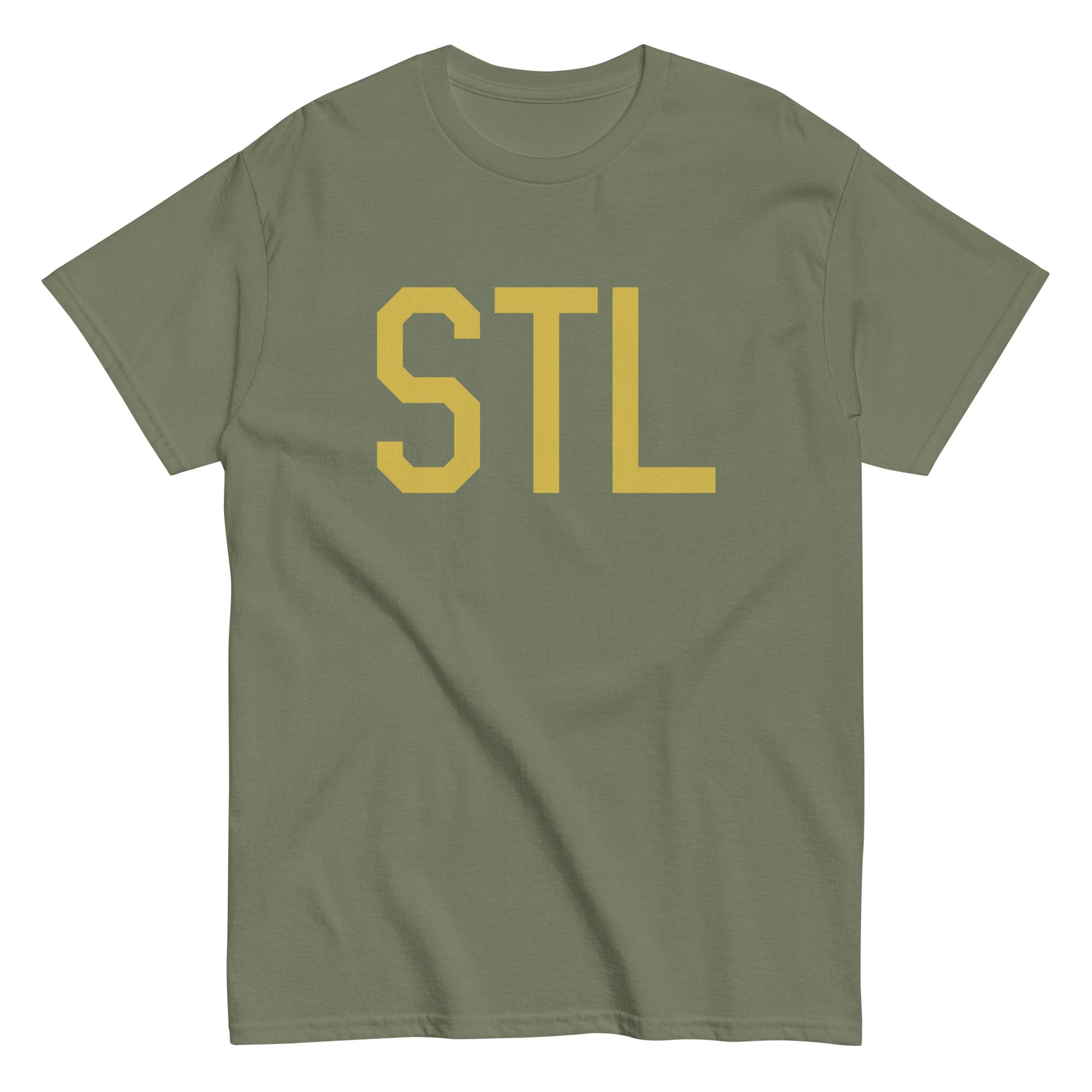 Aviation Enthusiast Men's Tee - Old Gold Graphic • STL St. Louis • YHM Designs - Image 02