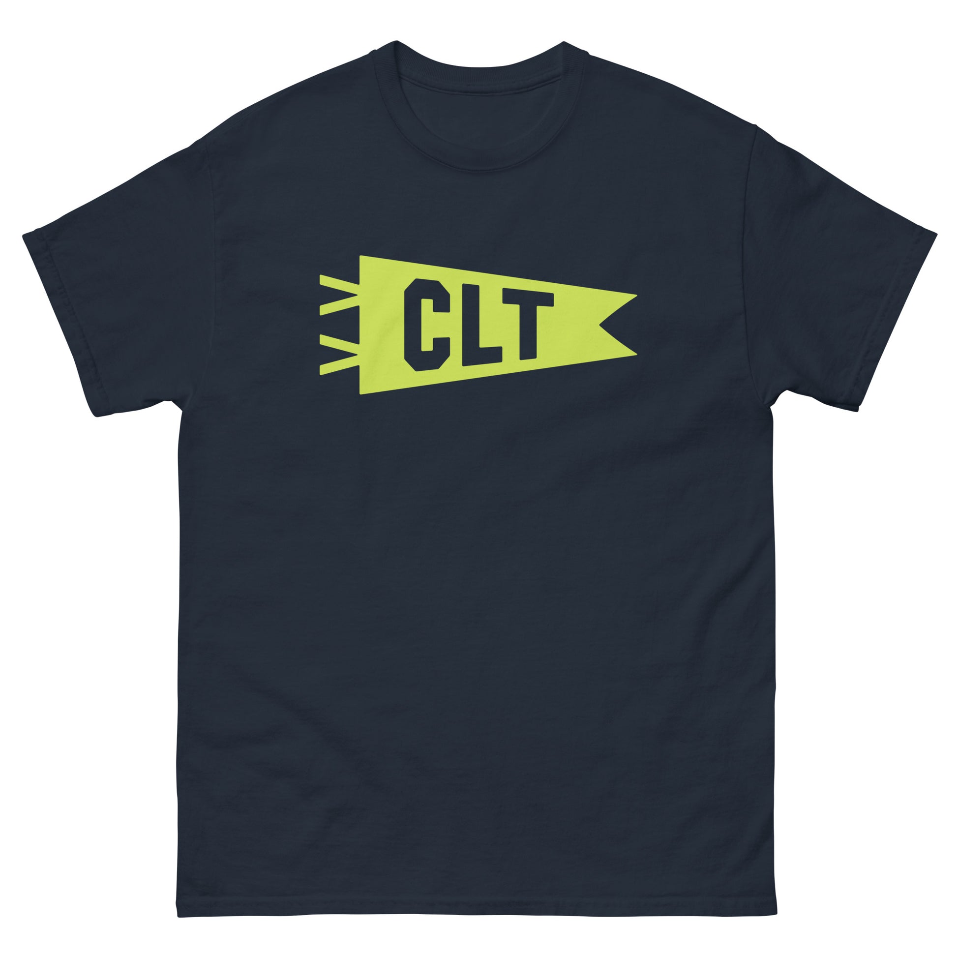 Airport Code Men's T-Shirt - Green Graphic • CLT Charlotte • YHM Designs - Image 01
