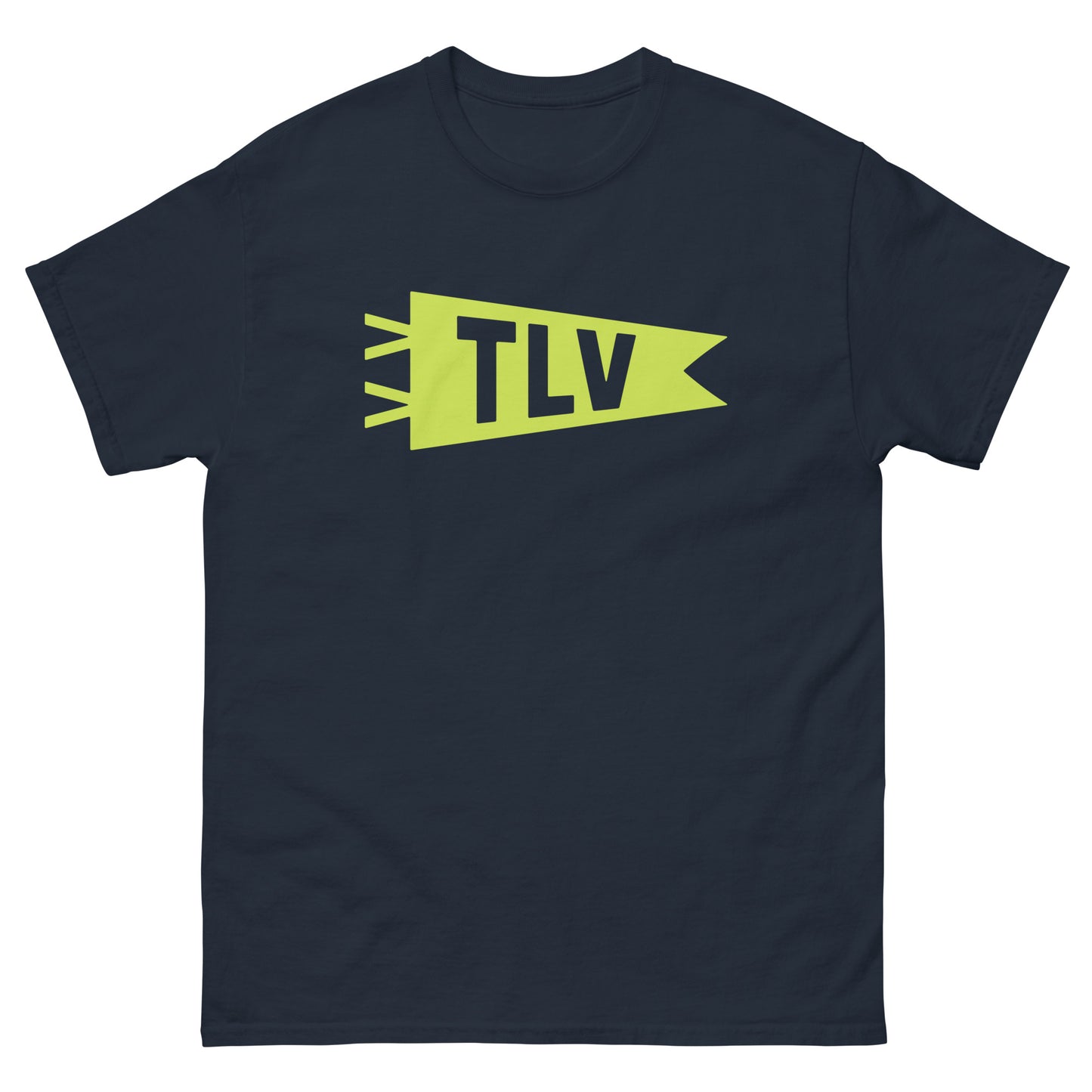 Airport Code Men's T-Shirt - Green Graphic • TLV Tel Aviv • YHM Designs - Image 01