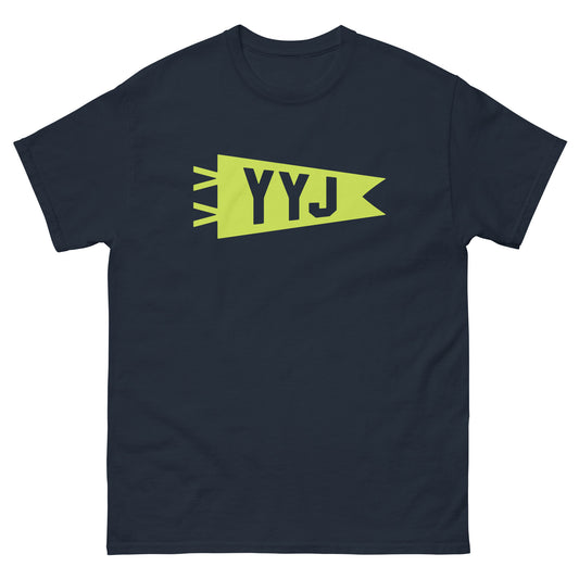 Airport Code Men's T-Shirt - Green Graphic • YYJ Victoria • YHM Designs - Image 01