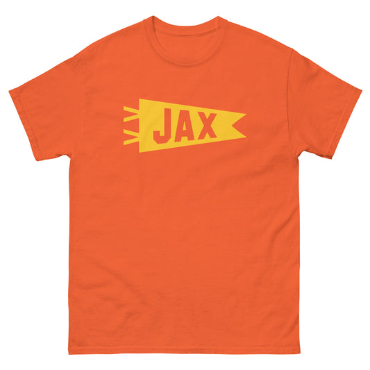 Airport Code Men's T-Shirt - Yellow Graphic • JAX Jacksonville • YHM Designs - Image 02