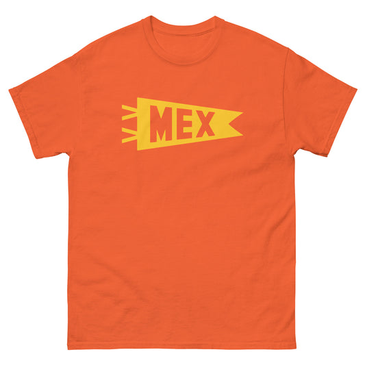 MEX Mexico City Men's T-Shirt • Banner Design in Yellow • YHM Designs - Image 02