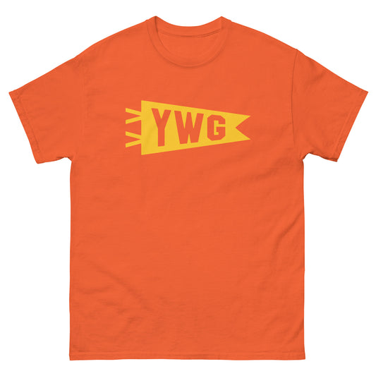 YWG Winnipeg Men's T-Shirt • Banner Design in Yellow • YHM Designs - Image 02