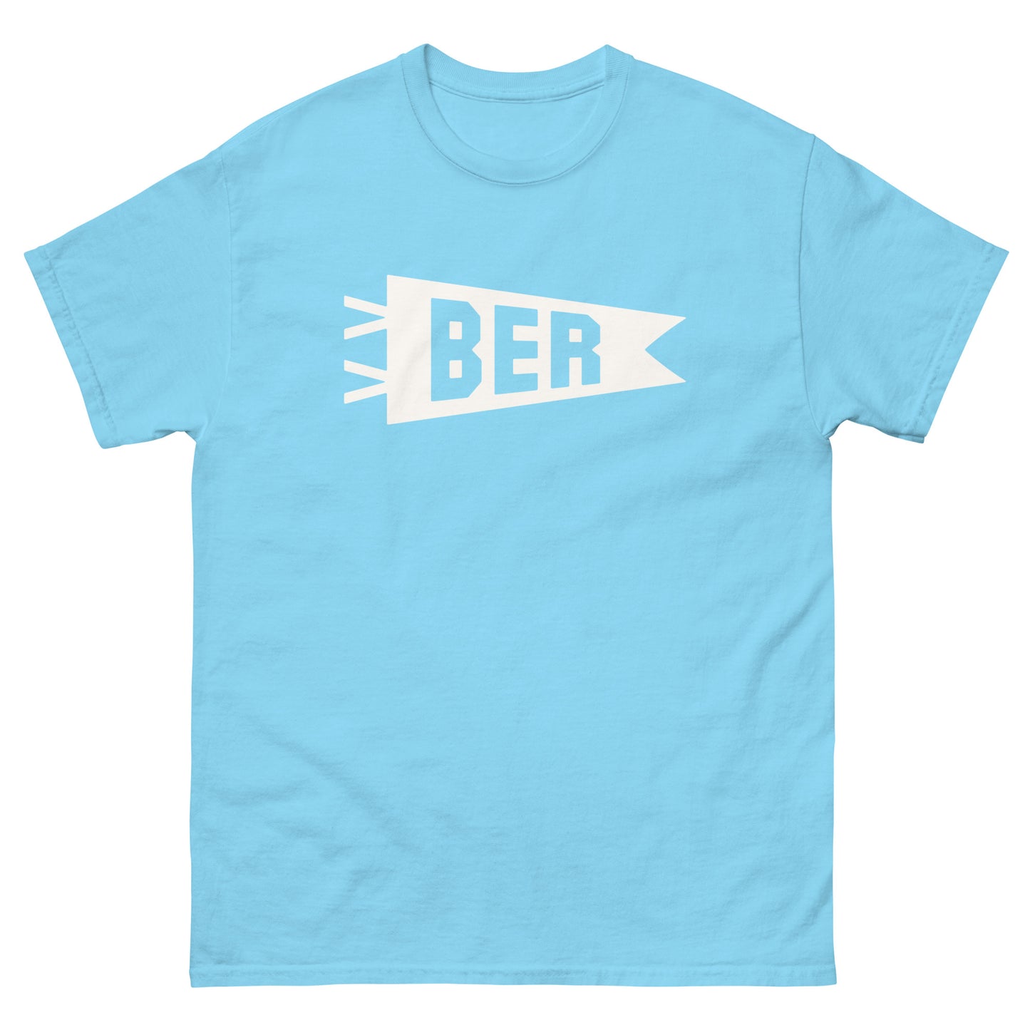 BER Berlin Men's T-Shirt • Banner Design in White • YHM Designs - Image 02