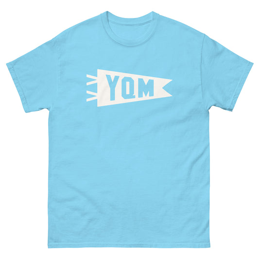 Airport Code Men's T-Shirt - White Graphic • YQM Moncton • YHM Designs - Image 02