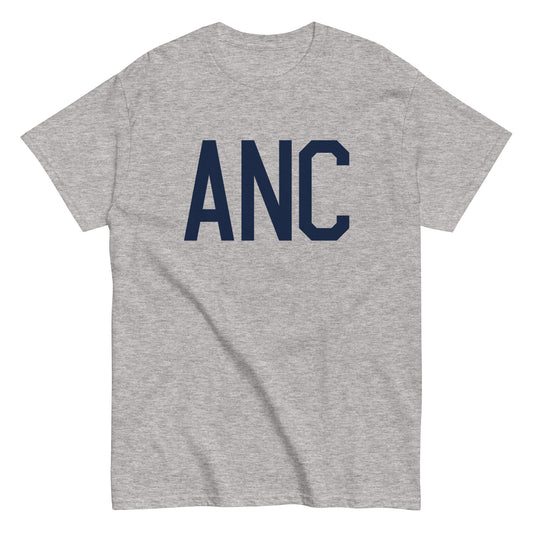 Aviation-Theme Men's T-Shirt - Navy Blue Graphic • ANC Anchorage • YHM Designs - Image 02