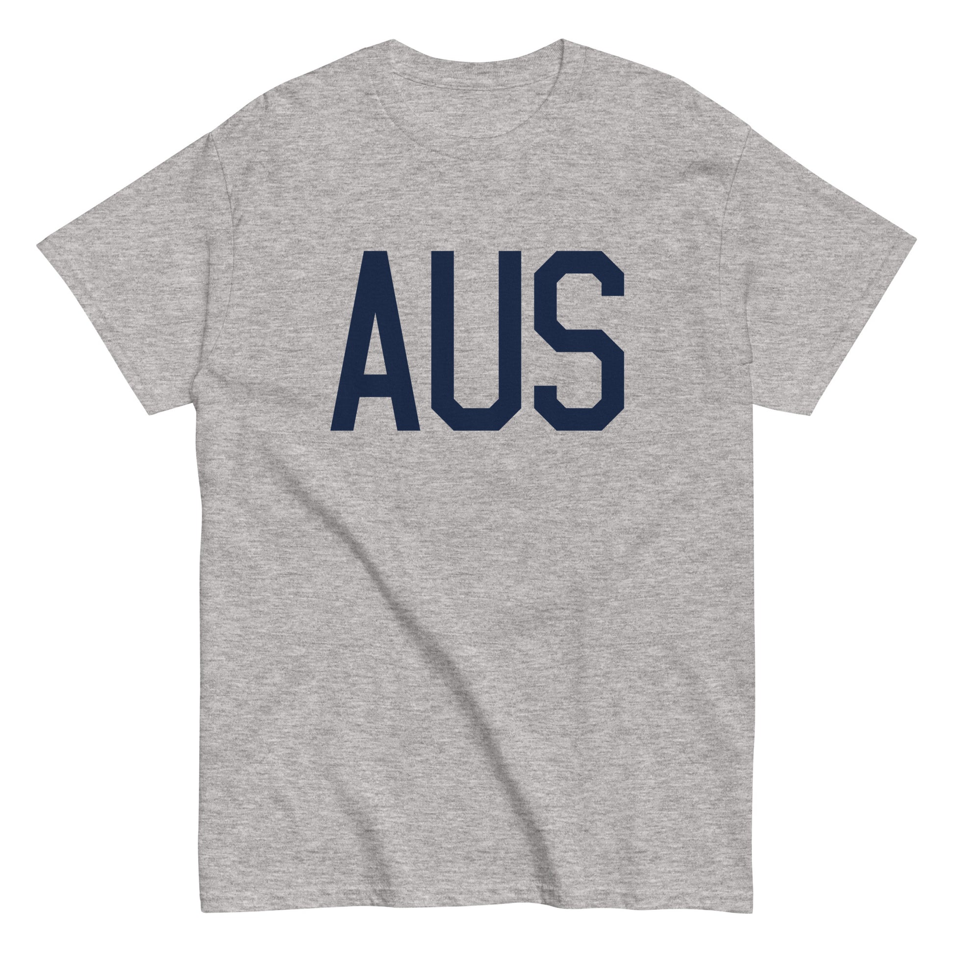 Aviation-Theme Men's T-Shirt - Navy Blue Graphic • AUS Austin • YHM Designs - Image 02