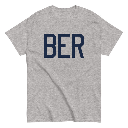 BER Berlin Men's T-Shirt • Air Force Lettering in Navy Blue • YHM Designs - Image 02