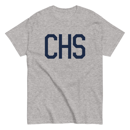 CHS Charleston Men's T-Shirt • Air Force Lettering in Navy Blue • YHM Designs - Image 02