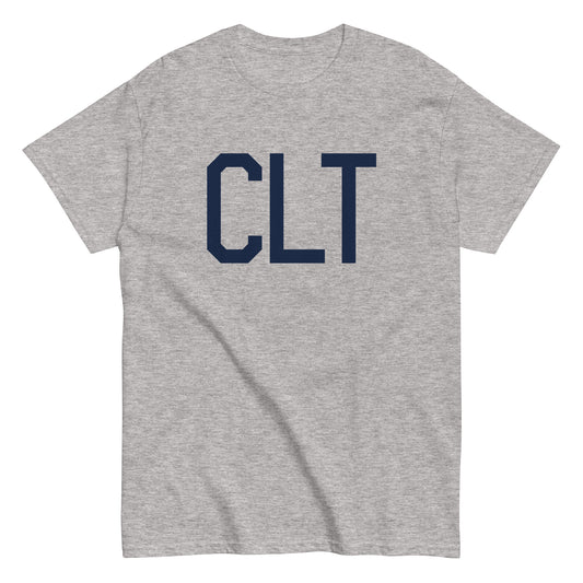 Aviation-Theme Men's T-Shirt - Navy Blue Graphic • CLT Charlotte • YHM Designs - Image 02