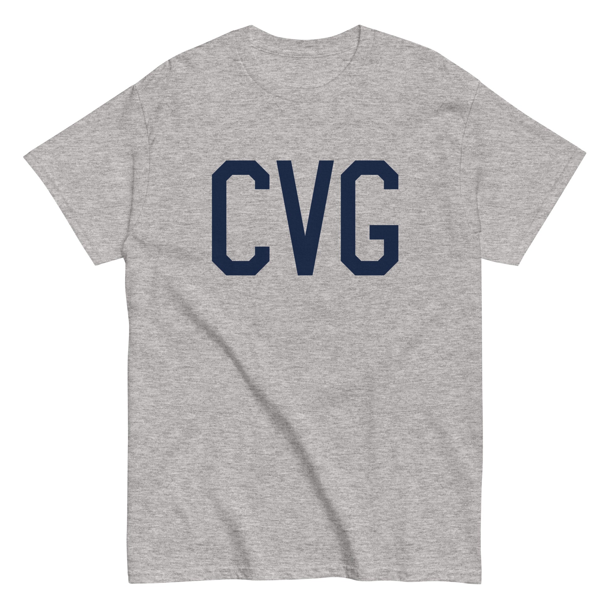 CVG Cincinnati Men's T-Shirt • Air Force Lettering in Navy Blue • YHM Designs - Image 02