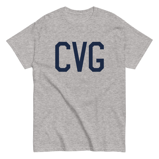 Aviation-Theme Men's T-Shirt - Navy Blue Graphic • CVG Cincinnati • YHM Designs - Image 02
